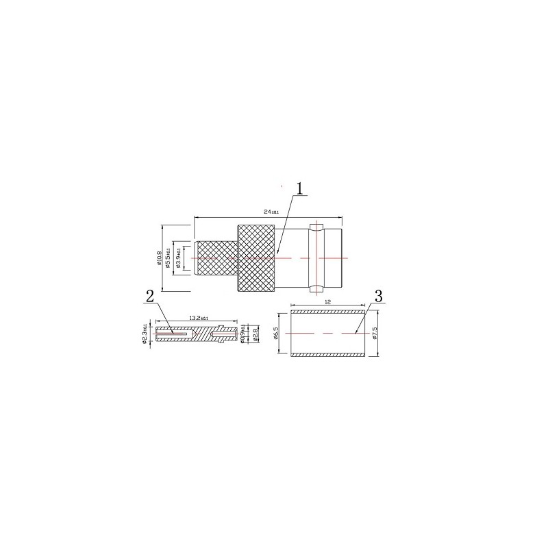 Comprar Conector BNC RG 59 75 Ohm Hembra Aerea Para Crimpar CTI