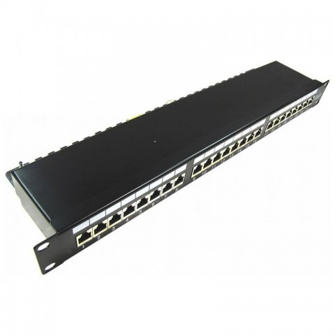 Patch Panel 1U x 24 puertos CAT6 FTP
