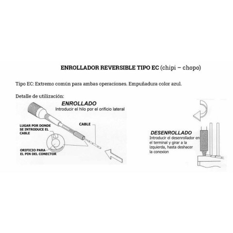 Enrollador/Desenrollador reversible 0,5/0,6 mm (Chipi-Chopo)
