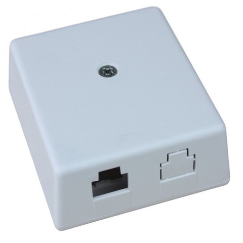 Roseta Superficie S Lateral 2RJ-45 SYSTIMAX  Blanc