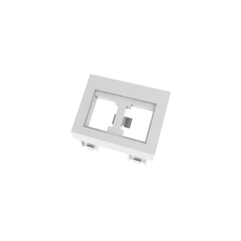 Modulo Ticino Light 45º para 2RJ-45 R&M S/V  Blanc