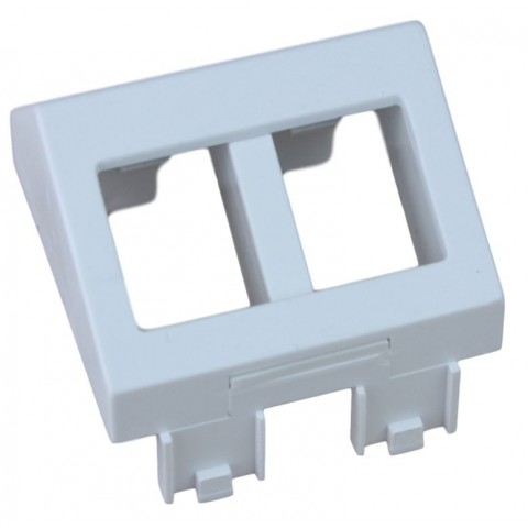 Modulo Ticino Light 45º para 2RJ-45 Keystone S/V  