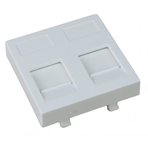 Modulo 45x45 CON VENTANA 2 RJ-45 Systimax-Keystone