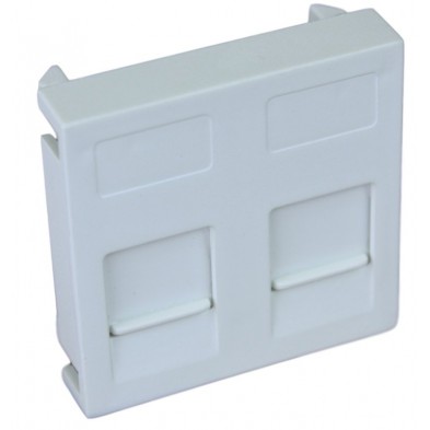 Modulo 45x45 CON VENTANA 2 RJ-45 PANDUIT Patillas Modulo 45x45 CON VENTANA 2 RJ-45 PANDUIT Patillas