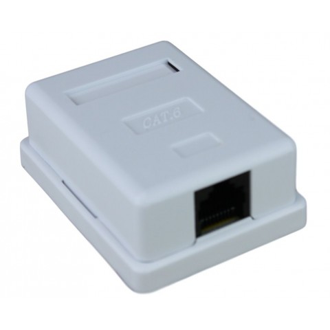 Roseta Superficie sal. Lateral CON 1 RJ-45 CAT6 UTP tipo 110