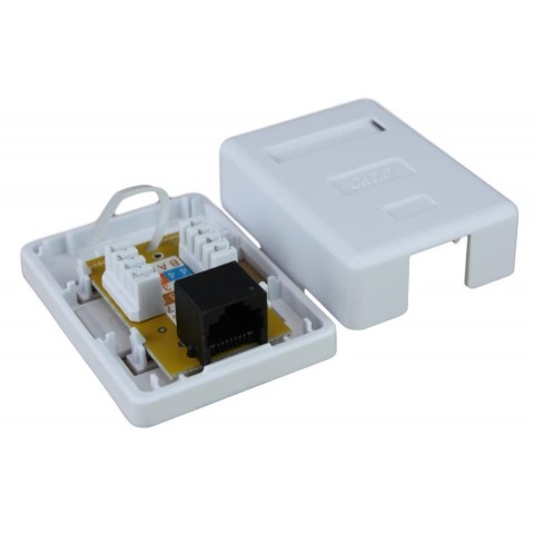 Roseta Superficie sal. Lateral CON 1 RJ-45 CAT6 UTP tipo 110