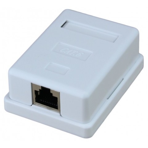 Roseta Superficie sal. Lateral CON 1 RJ-45 CAT6 FTP tipo 110