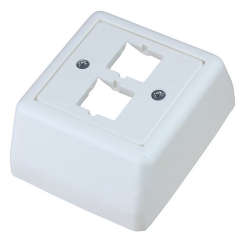 Roseta de Sup  Salida Frontal para 2 RJ45 tipo Sys