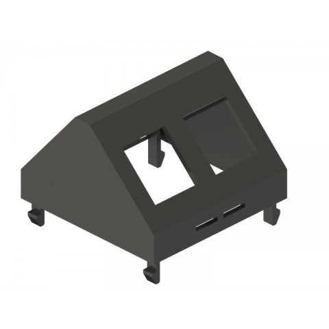 Mod  Inclinado 45º  45x45 SIN ventana 2RJ-45 R&M  