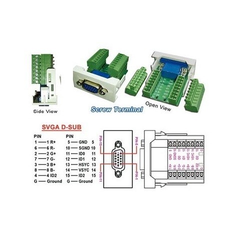 Modulo 45x22 5 con conect  VGA-H  15V   Blanco /4