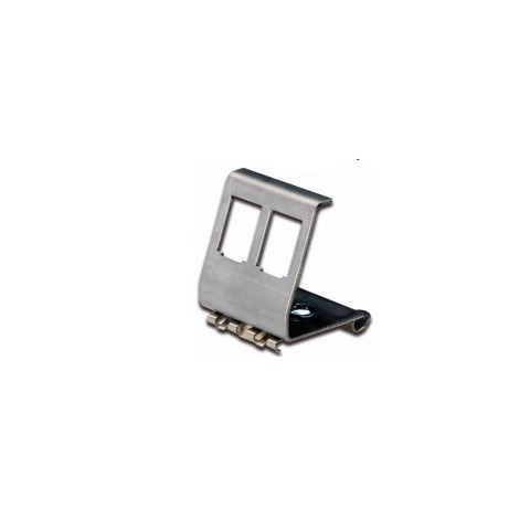 Adaptador de Carril DIN metalico para 2 RJ45 Keystone