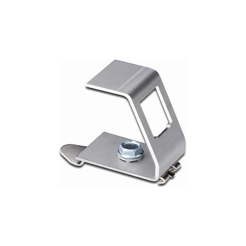 Adaptador de Carril DIN metalico para 1 RJ45 Keystone
