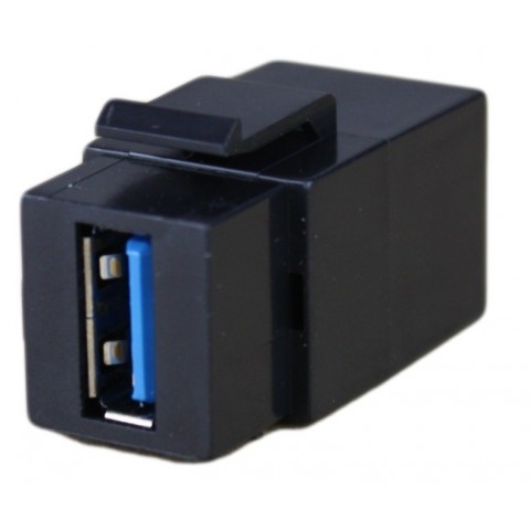 Adaptador Keystone H-H 3 0 de USB-A a USB-A NEGRO