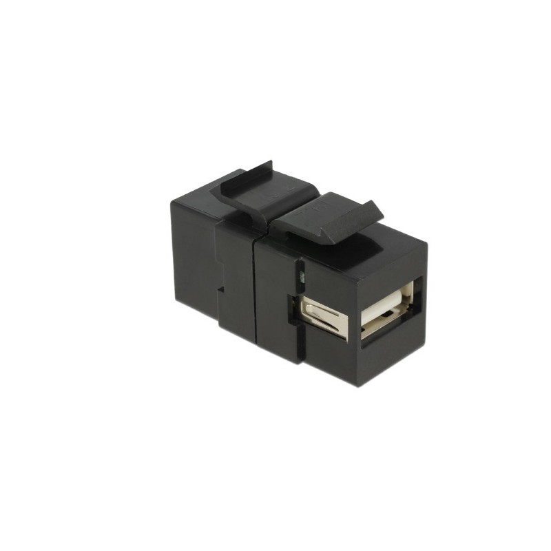 Adaptador Keystone H-H 2 0 de USB-A a USB-A NEGRO