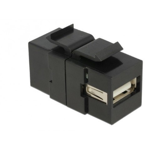 Adaptador Keystone H-H 2 0 de USB-A a USB-A NEGRO