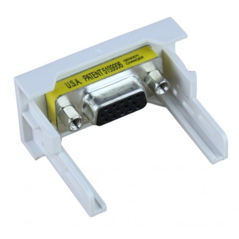 Modulo 45x22,5 HEMBRA-HEMBRA con conect. VGA-H (15V). Blanco /4