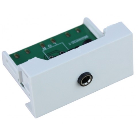 Modulo 45x22,5 HEMBRA-HEMBRA con Mini-Jack 3,5 mm. Blanco /4