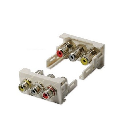 Modulo 45x22 5 HEMBRA-HEMBRA con 3RCA  Video&Audio