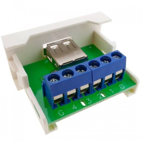 Modulo 45x22 5 con USB 2 0 Hembra Tipo A  Blanco /