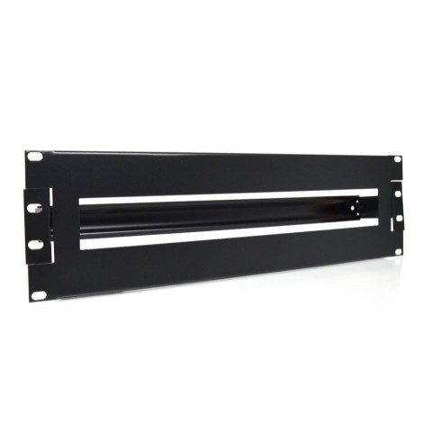 Panel 19  x 3U con carril DIN Negro RAL9005