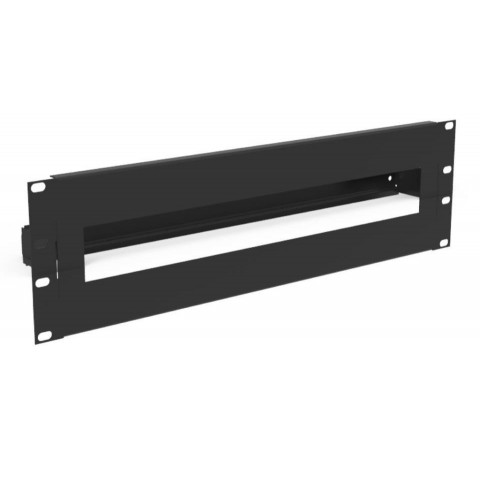 Panel 19  x 3U con carril DIN Negro RAL9005