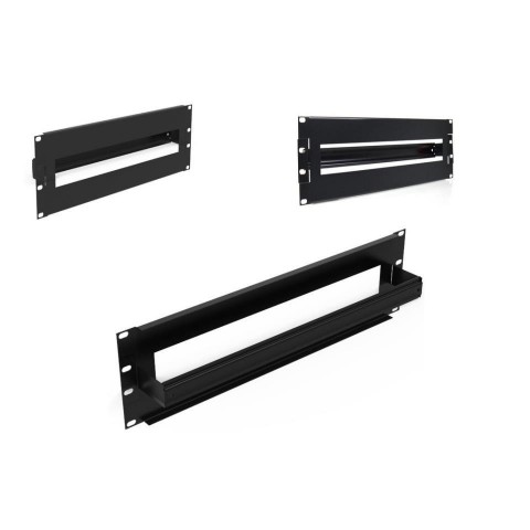 Panel 19  x 3U con carril DIN Negro RAL9005