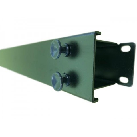 Pash. Metalico con Tapa 19" x 1U. x 60 Negro con TETONES