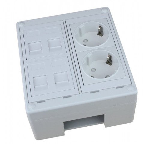 Caja de mecanismos de 2 elementos  Blco/4 