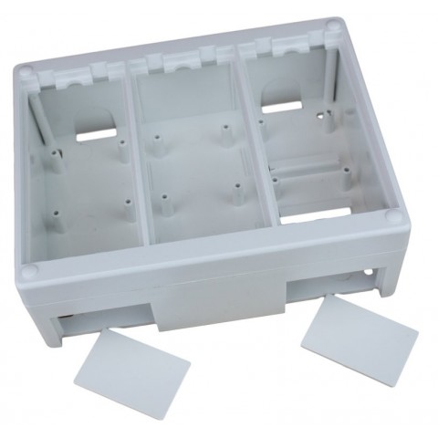 Caja de mecanismos de 3 elementos  Blco/4 