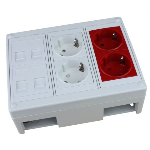 Caja de mecanismos de 3 elementos  Blco/4 