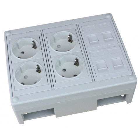 Caja de mecanismos de 3 elementos  Blco/4 