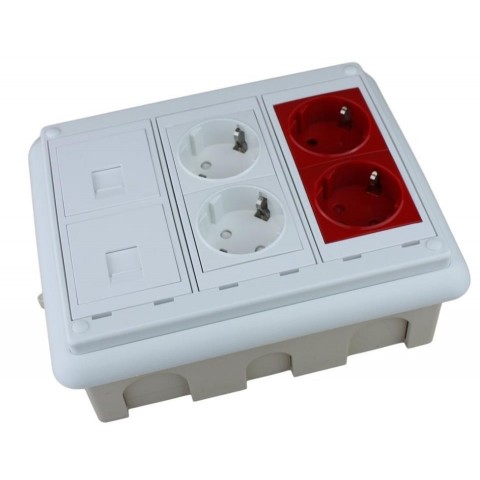 Cubeta Empotrar PARED/PLADUR de 3 elementos +M. Superf. +M. Emb. Blco/4