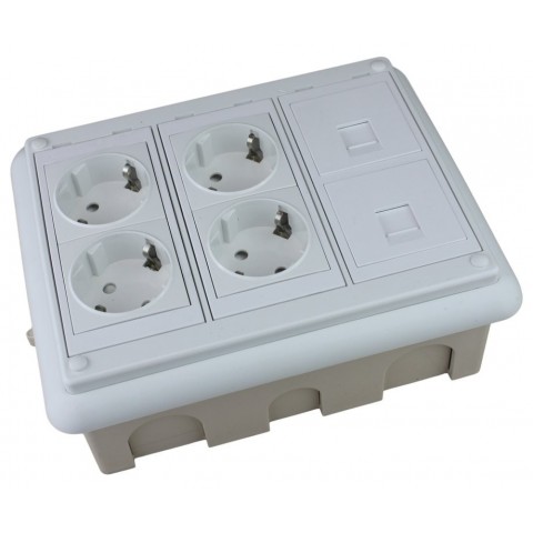 Cubeta Empotrar PARED/PLADUR de 3 elementos +M. Superf. +M. Emb. Blco/4