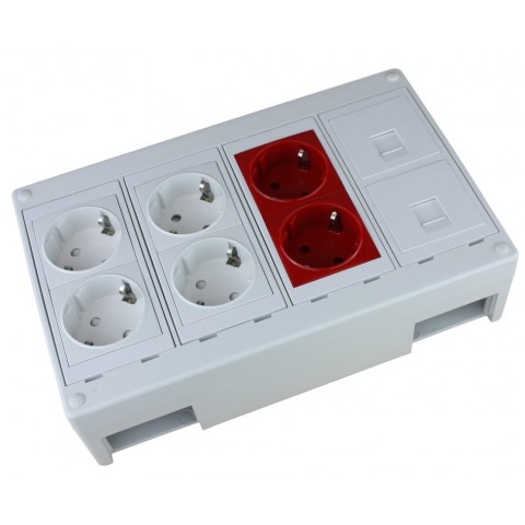 Caja de mecanismos de 4 elementos  Blco/4 