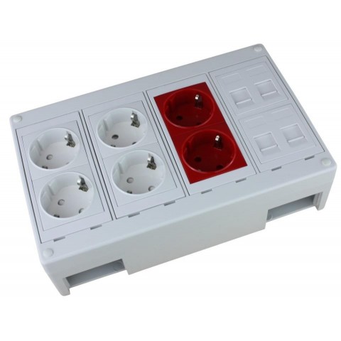 Caja de mecanismos de 4 elementos  Blco/4 
