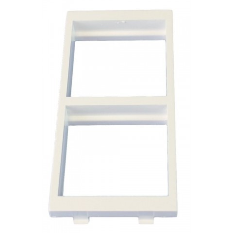 Placa de 2 huecos de 45x45 para caja mecanismos  B