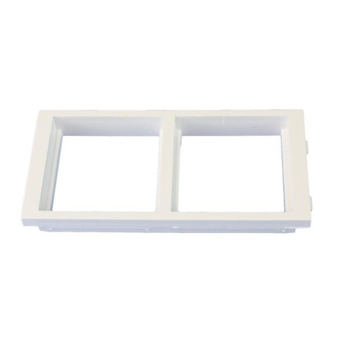 Placa de 2 huecos de 45x45 para caja mecanismos  B