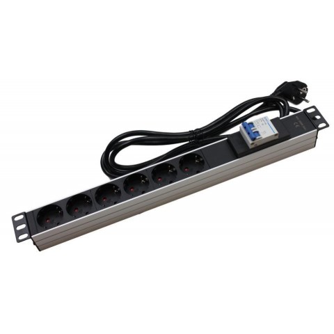 Regletero 19 x1Ux6 shuckos con Magnetotermico  16A