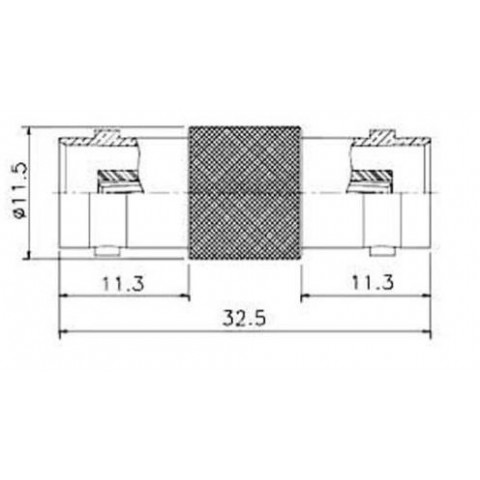 Conector BNC RG-59 H-H Aereo