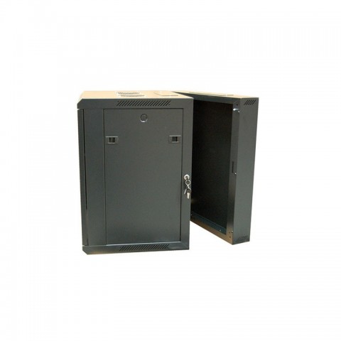 RACK Mural 9U de 2 Cuerpos 600 x F550. Laterales desmontables. Color Negro