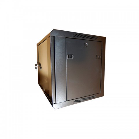 RACK Mural 9U de 2 Cuerpos 600 x F550. Laterales desmontables. Color Negro