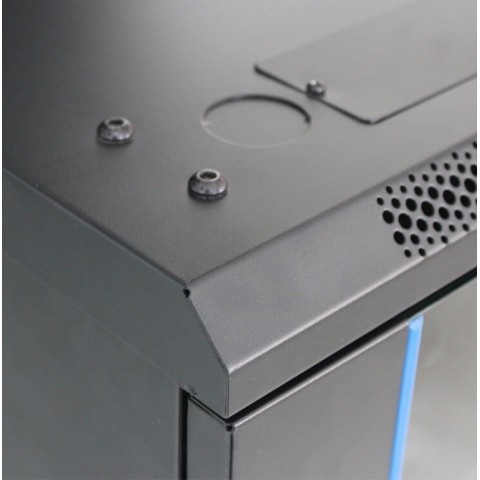RACK Mural de 19" x 9U x 600. Laterales desmontables. Color Negro