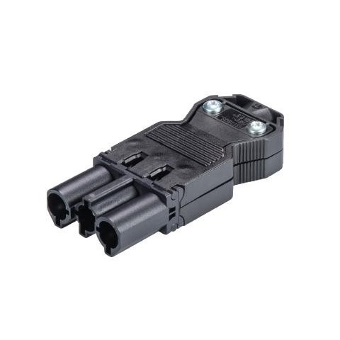 Conector Wieland Macho AEREA de tornillo NEGRO con