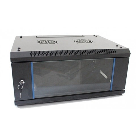 RACK Mural de 19" x 4U x 450. Laterales desmontables. Color Negro