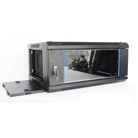 RACK Mural de 19" x 4U x 450. Laterales desmontables. Color Negro
