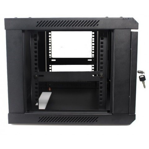 RACK Mural de 19" x 6U x 450. Laterales desmontables. Color Negro