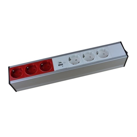 Perfil Sencillo PLUS para 7 mecanismos de 45x45 útiles