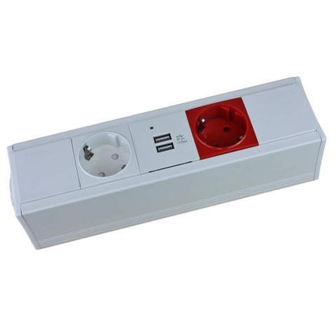 Perfil PLUS BLANCO para 3 mecanismos de 45x45 útiles.