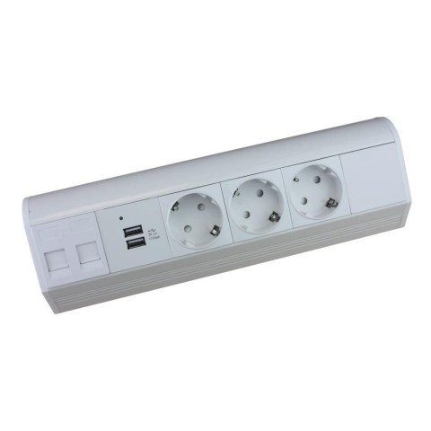 Perfil para SOBREMESA BLANCO de 5 mecanismos de 45x45 útiles