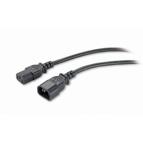 Cable alimentación IEC C13 - IEC C14 NEGRO